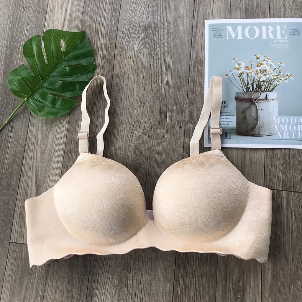 Áo lót nữ, áo ngực nữ su, không gọng, đệm siêu dày bàn tay nâng ngực chống xệ - AL SU 24