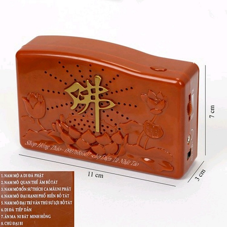Đài Niệm Phật, Đài Tụng Kinh, Thuyết Pháp - Hình Quan Thế Âm Bồ Tát - Loại 8 Bài Và 20 Bài Tụng Kinh - Bảo Hành 6 Tháng