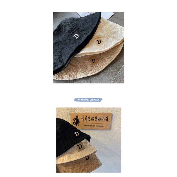 Mũ Xô Dạng Gập Thêu Chữ Phong Cách Nhật Bản Thời Trang Mùa Hè Cho Nữ