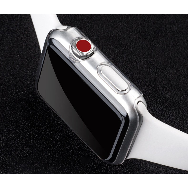 Ốp mặt trong suốt bảo vệ cho đồng hồ thông minh Apple Watch Series 1/2/3/4/5 6 SE (38/42mm)