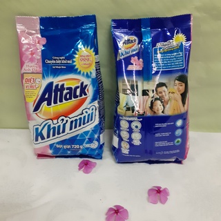 (GÓI 720G) Bột giặt Attack khử mùi HOA ANH ĐÀO