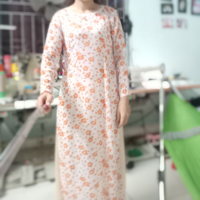 set áo dài hoa size l