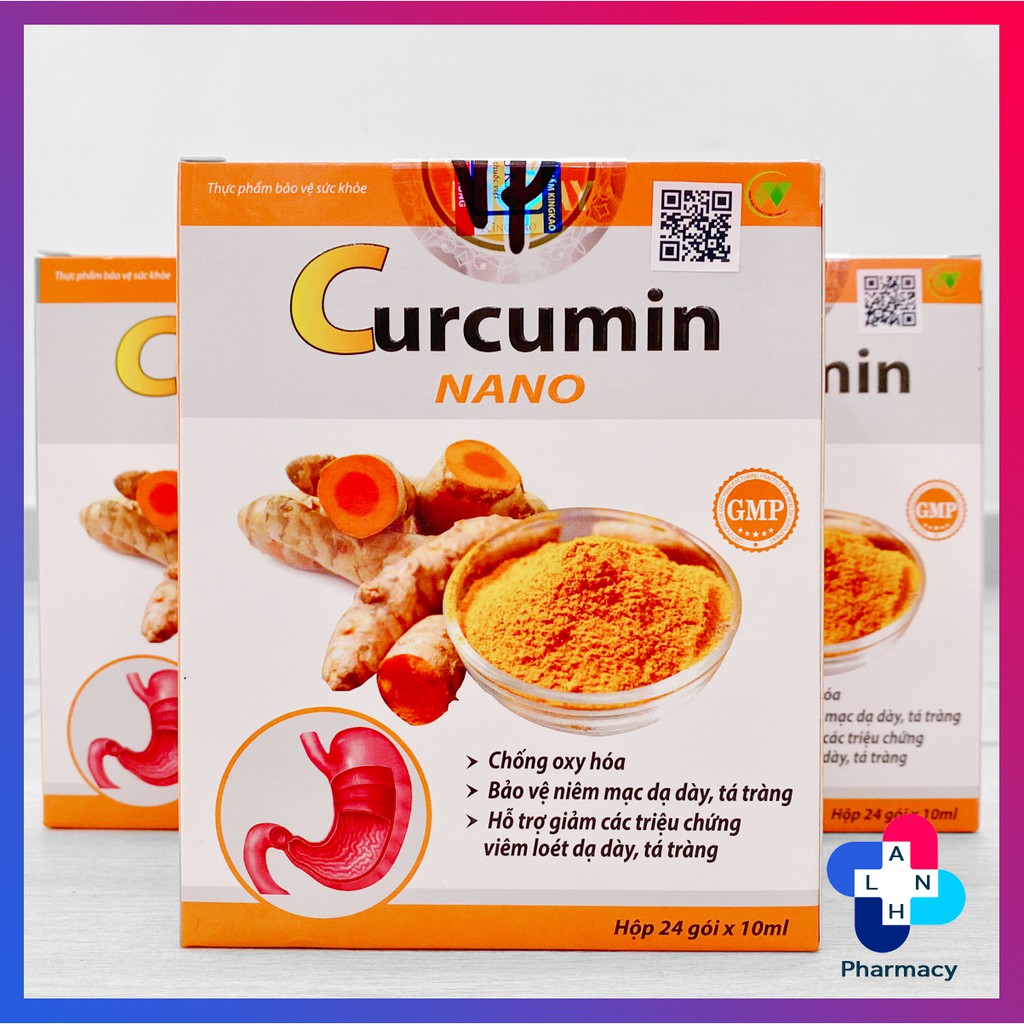 CURCUMIN NANO - Hỗ trợ giảm các triệu chứng viêm loét dạ dày, tá tràng.