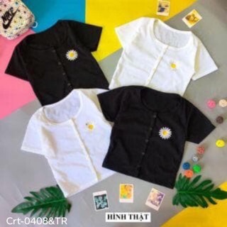 Áo crt hoa nẹp cúc - TR