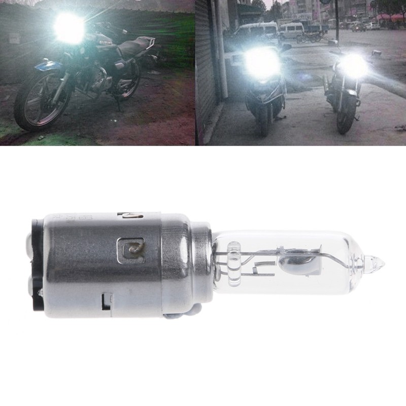 Đèn pha Xenon DC 12V 35W BA20D ánh sáng trắng cho xe mô tô