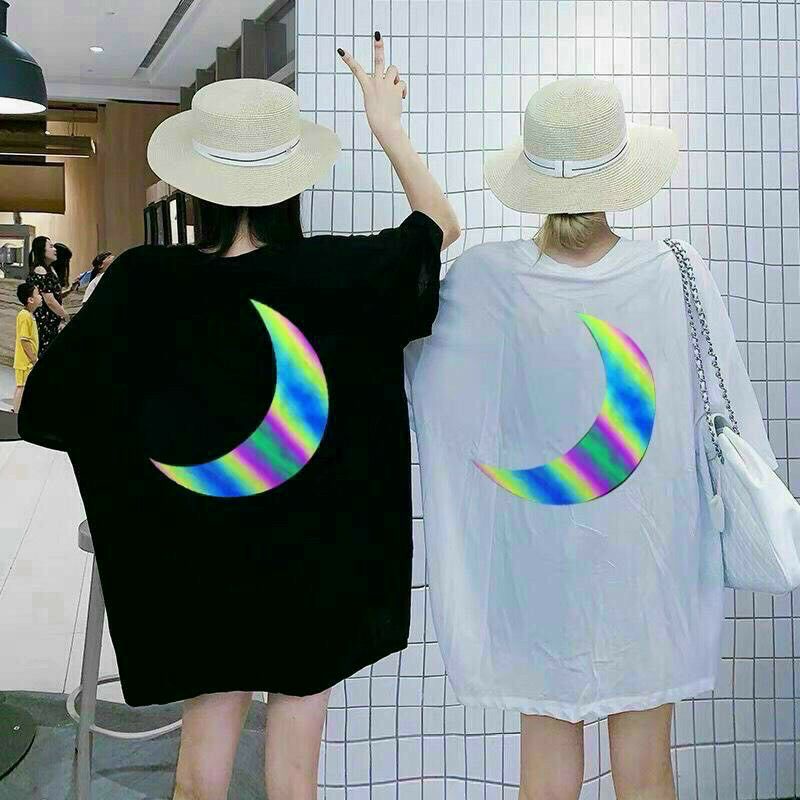 Áo thun unisex form rộng phản quang