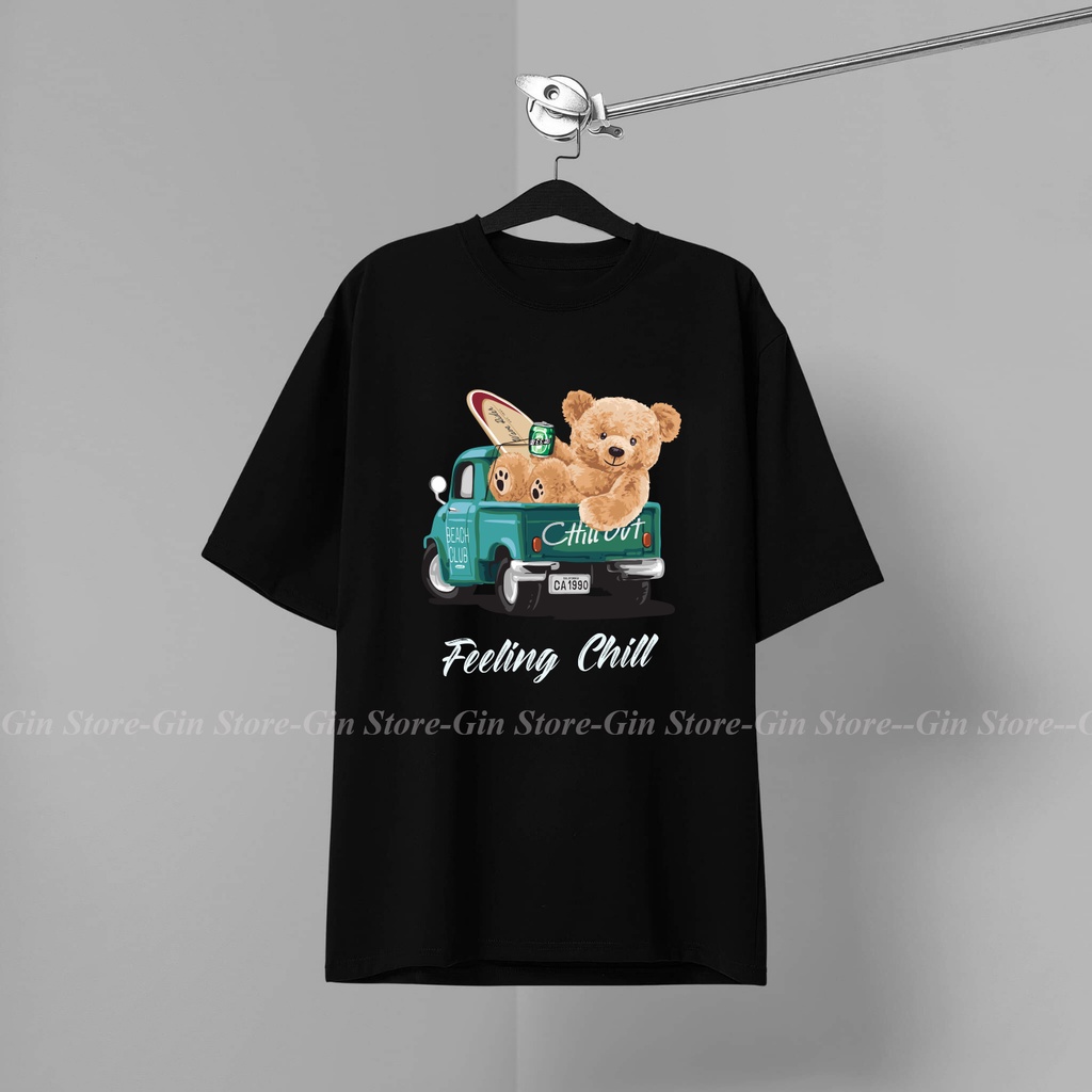 Áo thun hình Gấu 1 HOTTREND BEST SELLER Cotton Co giãn 4 chiều