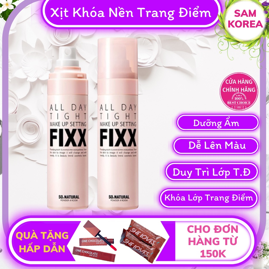 Xịt Khóa Nền Trang Điểm All Day Tight Make Up Setting Fixx Giữ Lớp Trang Điểm Lâu Trôi Nhập Khẩu Chính Hãng Hàn Quốc | BigBuy360 - bigbuy360.vn