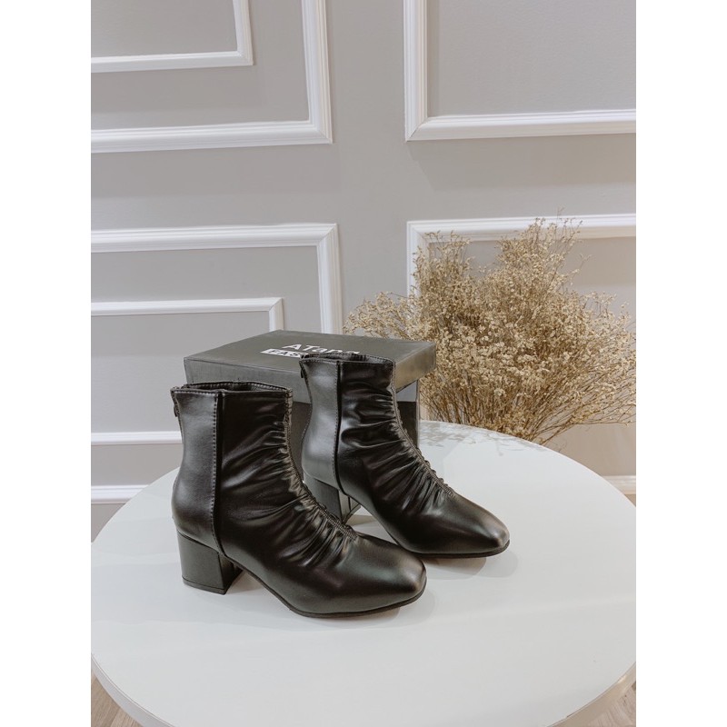 BOOTS DA NGẮN CỔ GÓT 6cm sẵn hàng