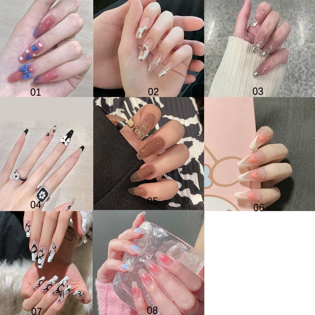 Hộp 24 Móng Tay Giả Có Độ Che Phủ Cao MIHAN1