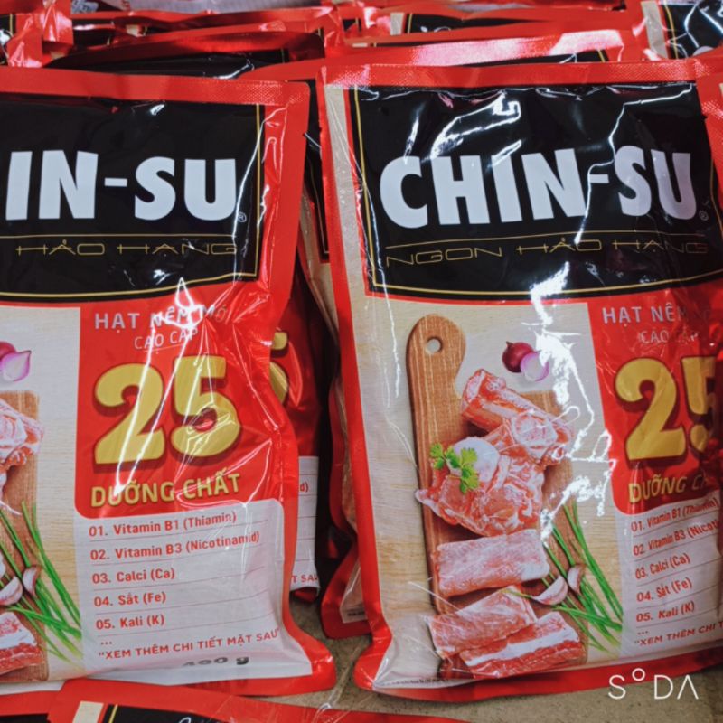 HẠT NÊM CHINSU 25 DƯỠNG CHẤT ( GÓI 400GR )