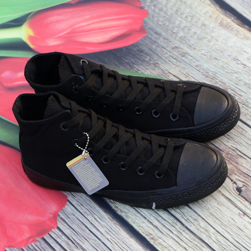 Giày Sneaker Chuck 2 Full Đen Nam Cổ Cao ZRF | BigBuy360 - bigbuy360.vn