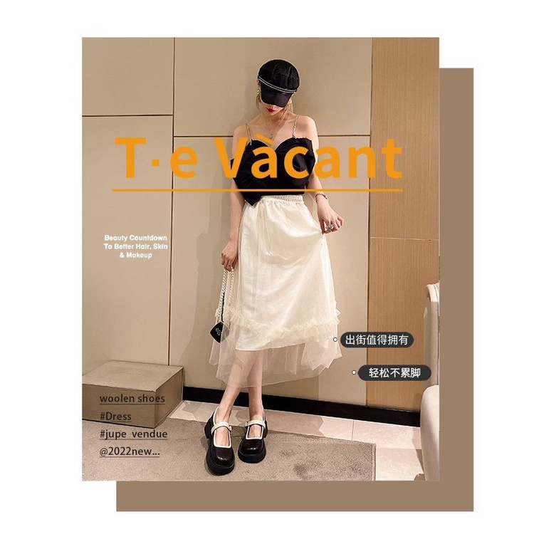 Giày Da Phong Cách Anh Quốc Thời Trang Mùa Hè 2022 Cho Nữ