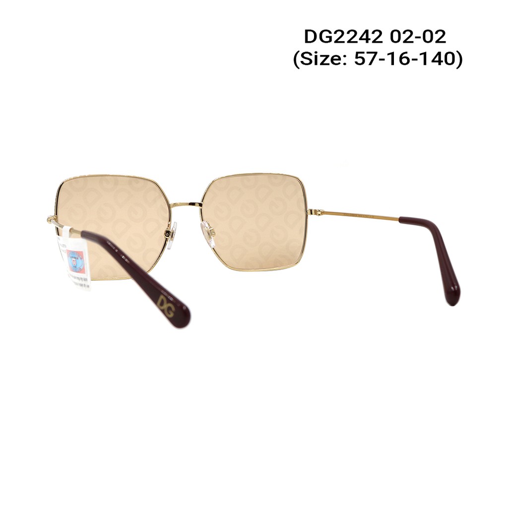 Kính mát chính hãng Dolce Gabbana DG2242 màu sắc thời trang, thiết kế dễ đeo bảo vệ mắt