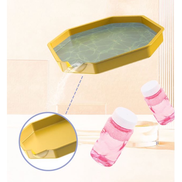 Súng Bắn Bong Bóng Xà Phòng 69 Nòng BAZOKA Tặng 2 lọ Nước Xà Phòng dùng pin sạc kích thước 24x24x14cm