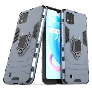 Ốp điện thoại TPU silicon + nhựa cứng kiểu giáp cứng chống sốc cho Realme C11 2021 Realme C21 C20 C17 C15 C11