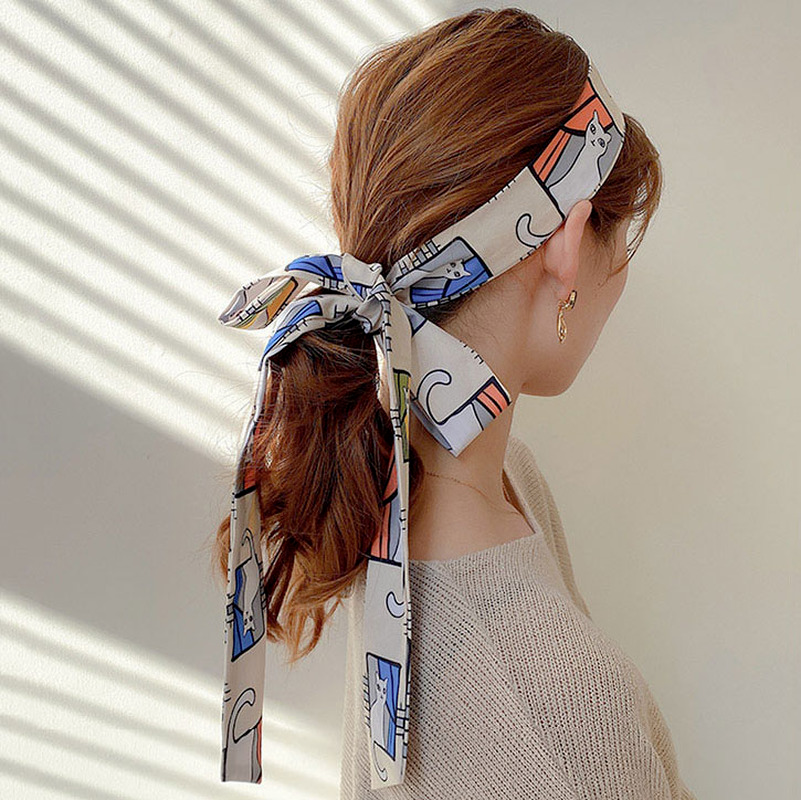 Dây Buộc Tóc Ruy Băng Vải Lụa Thanh Lịch