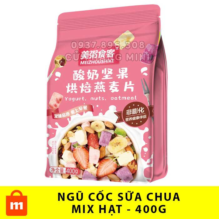【HOT】Ngũ Cốc Sữa Chua Ăn Kiêng Dinh Dưỡng Tăng Giảm Cân Mix Hạt - Yogurt Nuts Oatmeal 400g