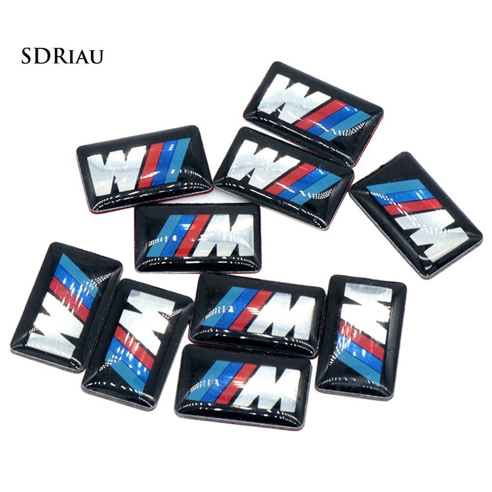 Sticker hoạ tiết chữ M dùng để trang trí vô lăng xe BMW