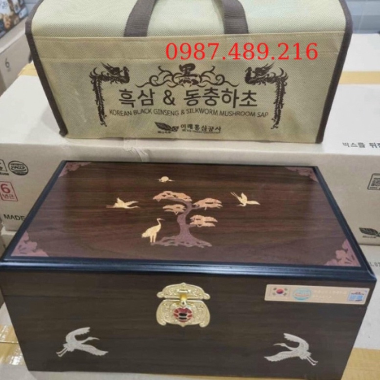 Cao Hắc Sâm Đông Trùng Hũ Đôi Thượng Hạng, 2 hũ x 500gr [ Hàng Mới Về ]