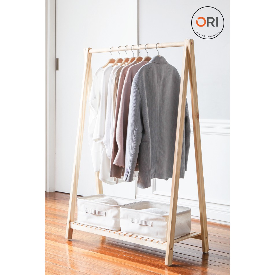 GIÁ TREO QUẦN ÁO HÀN QUỐC 1 TẦNG SIZE M - A HANGER 1F NATURAL