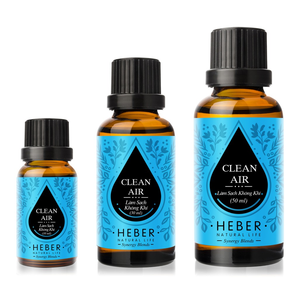 Tinh Dầu Làm Sạch Không Khí Clean Air Blend Heber Natural Life,Cao Cấp Nhập Khẩu,Thiên Nhiên Nguyên Chất,10ml/30ml/50ml