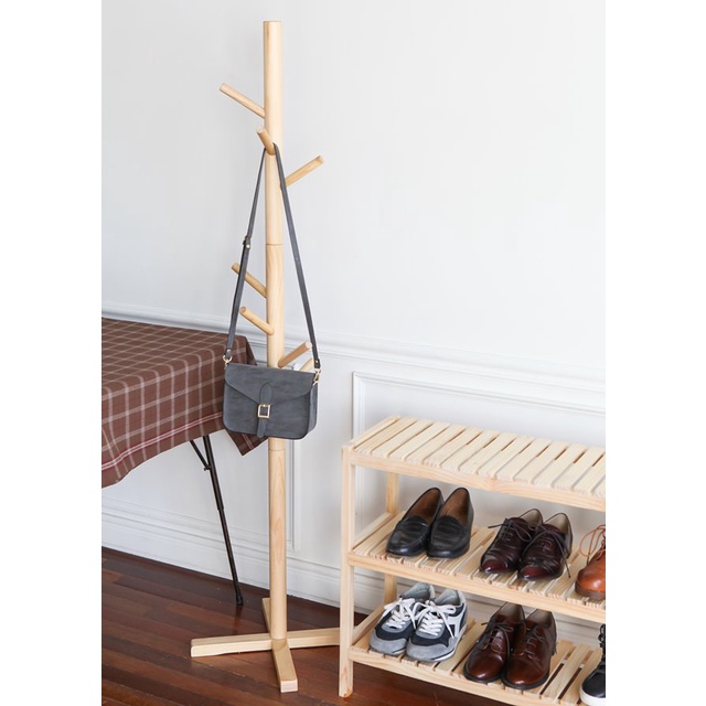 Cây treo quần áo gỗ tự nhiên 100% nhập khẩu thương hiệu MW FURNITURE - Nội thất trang trí
