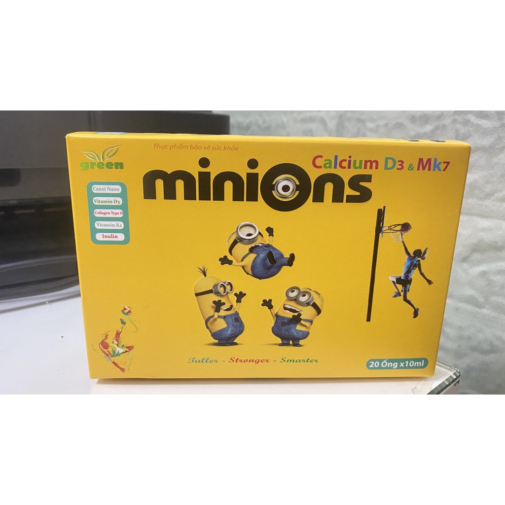 Minions Calcium d3 mk7 tăng cường hấp thu canxi giúp xương răng chắc khỏe,phát triển chiều cao cho bé