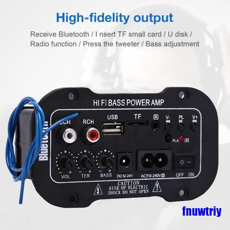 Bộ Khuếch Đại Âm Thanh Bass Hifi Kết Nối Bluetooth Usb Tf + Remote