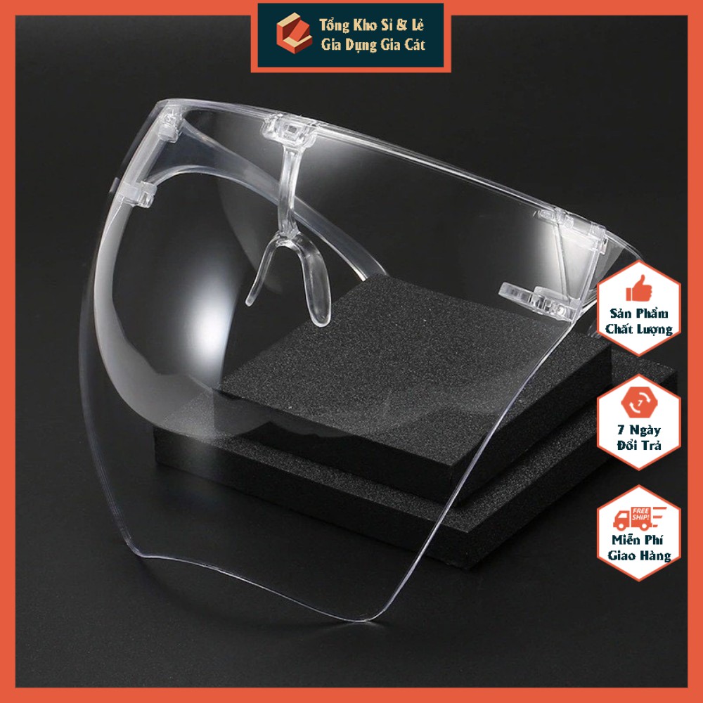 Kính chống giọt bắn phòng dịch FACE SHIELD trong suốt an toàn không mờ, kính chắn giọt bắn trẻ em, người lớn đều sử dụng | BigBuy360 - bigbuy360.vn