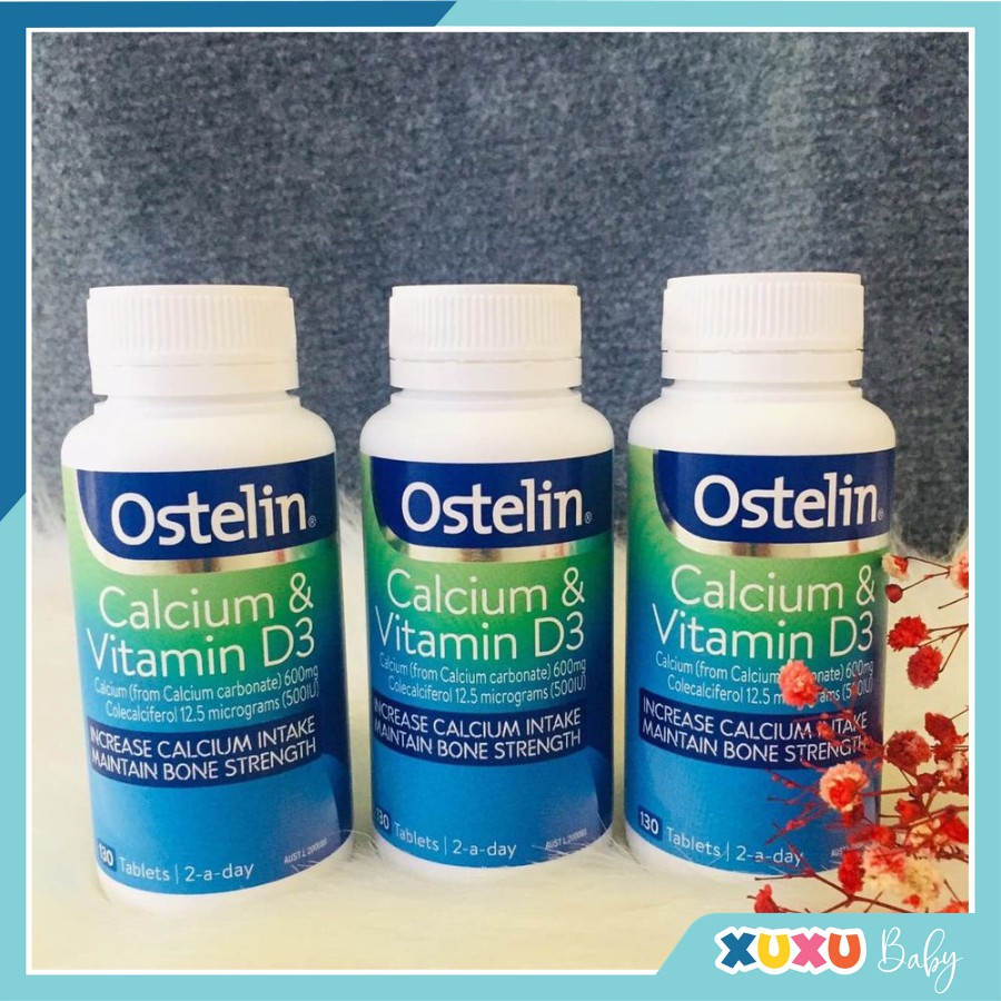 [CHUẨN AIR] Ostelin Calcium & Vitamin D3 Úc, Bổ Sung Canxi Cho Bà Bầu Hộp 130 Viên