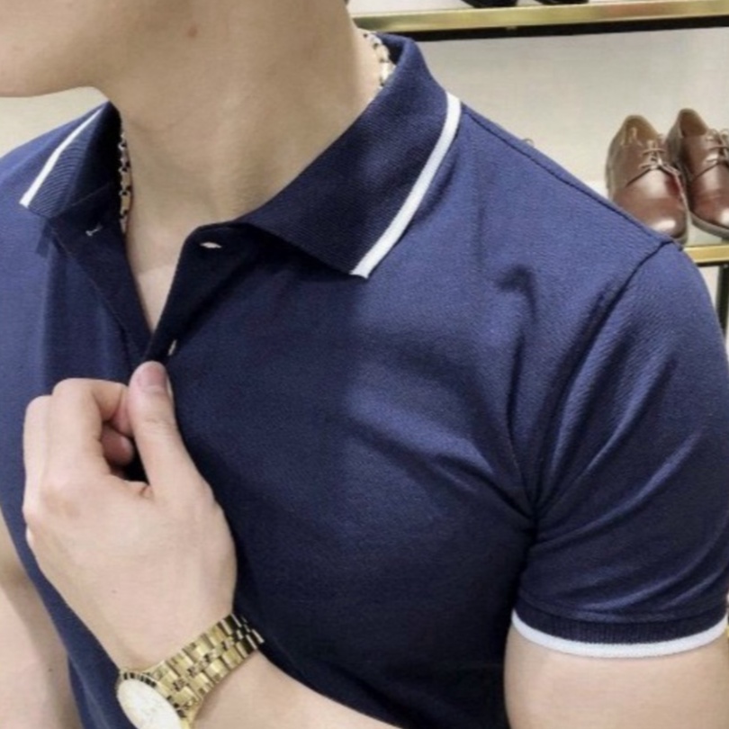 Áo Polo Nam Vải Cá Sấu Chất Cotton - Màu Xanh | BigBuy360 - bigbuy360.vn