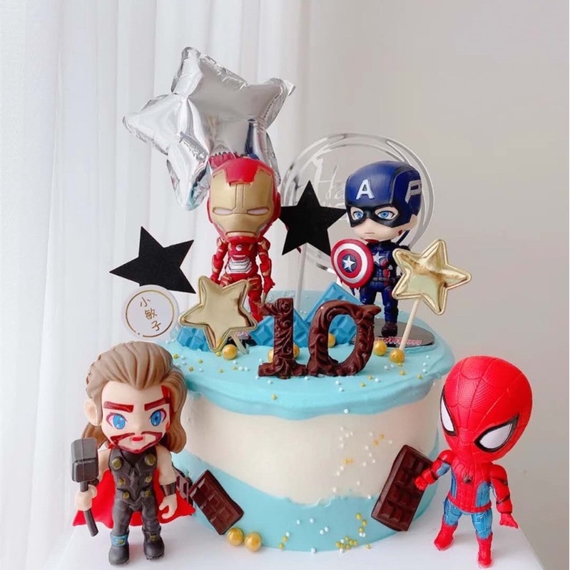 Set 6 khuôn làm bánh kem hình siêu anh hùng