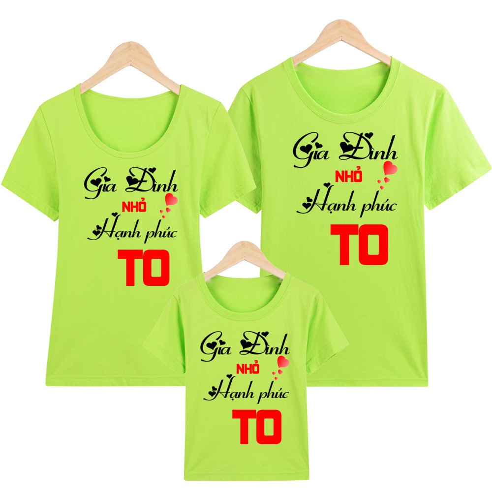 ÁO GIA ĐÌNH NHỎ HẠNH PHÚC TO - GĐM27 Giá Trên là giá cho 1 chiếc áo