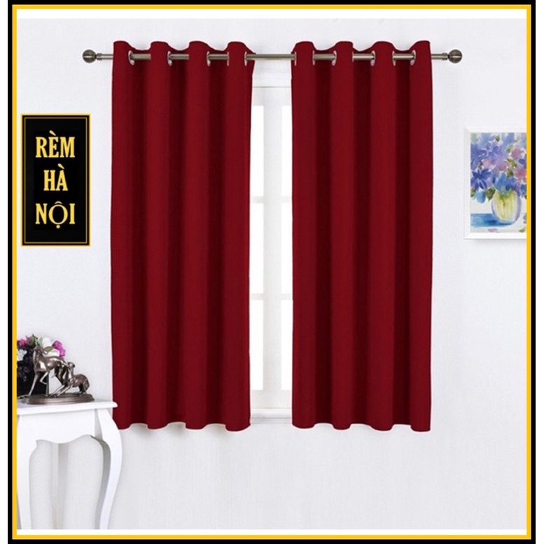 Rèm Cửa màu đỏ, chất thô dày dệt 5 lớp
