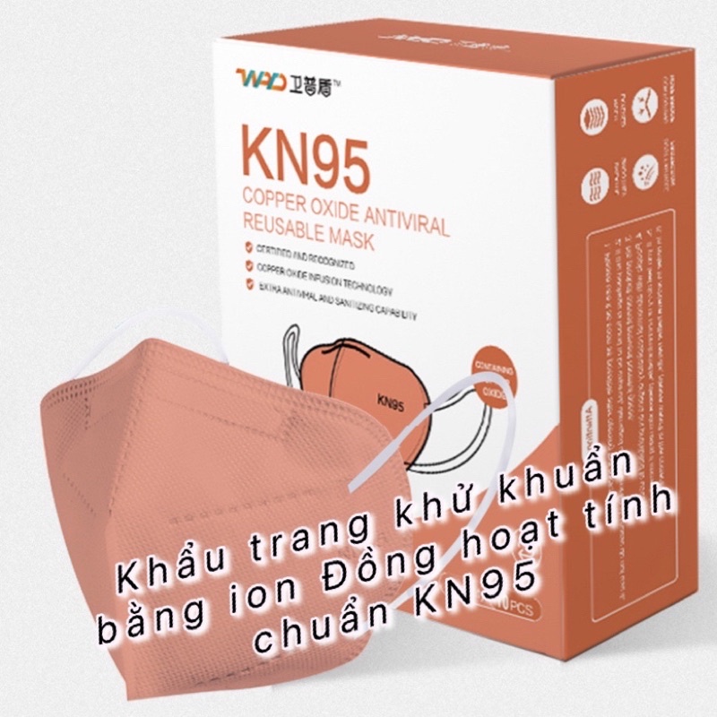 Khẩu trang khử khuẩn KN95 bằng ion Đồng hoạt tính