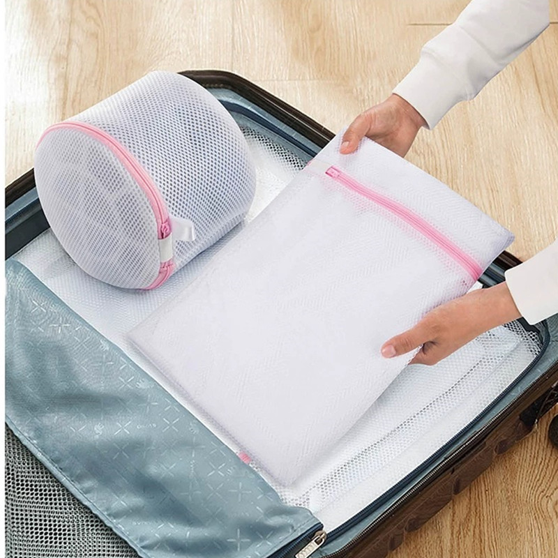 Túi lưới giặt quần áo/ vớ/ đồ lót gấp gọn dành cho máy giặt
