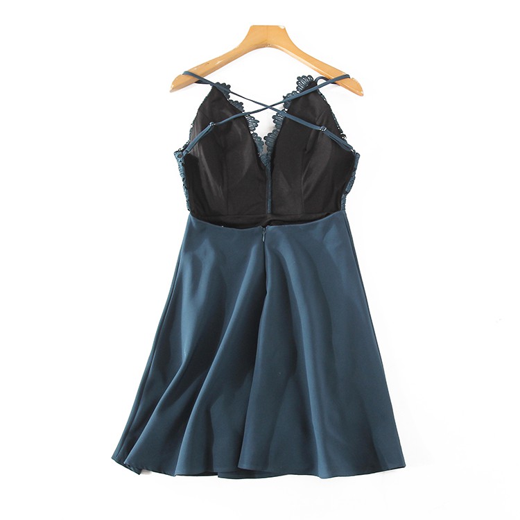 ĐẦM DÂY HỞ LƯNG KÈM MÚT NGỰC XUẤT ÂU