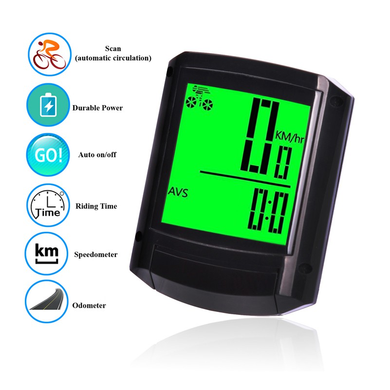 Đồng hồ đo tốc độ WEST BIKING màn hình lcd chống thấm nước 2&quot; đa năng dành cho xe đạp