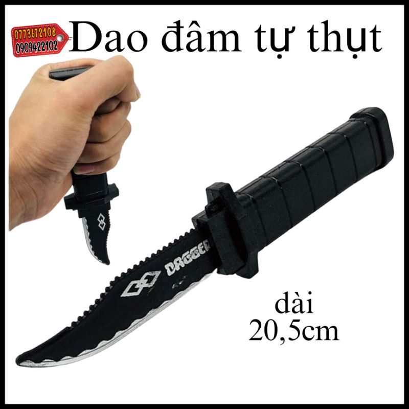 ảo thuật dao tự thụt ( chất liệu nhựa - tuyệt đối an toàn )