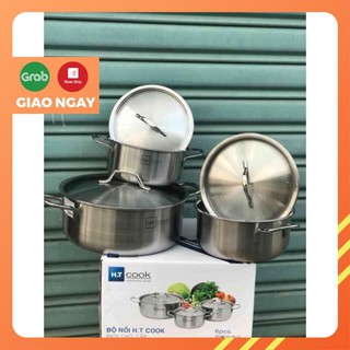 Bộ 3 nồi inox 430 cao cấp thương hiệu ht cook