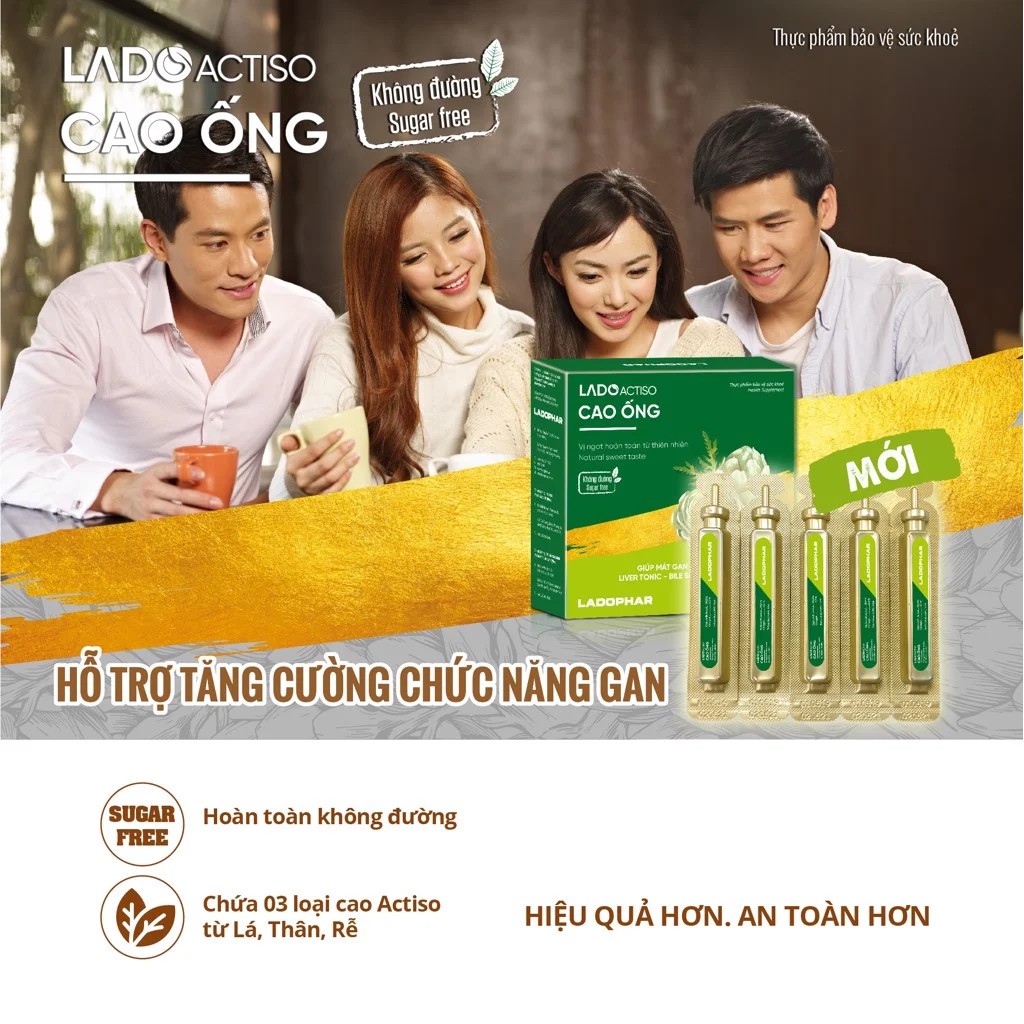 Cao nước atiso vị ngọt tự nhiên không đường hộp 10x10ml Ladophar -SIÊU THỊ SỨC KHỎE VÀ THẢO DƯỢC