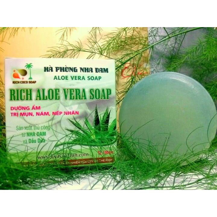 Xà phòng dầu dừa nha đam 100g dưỡng ẩm, trắng sáng da. | BigBuy360 - bigbuy360.vn