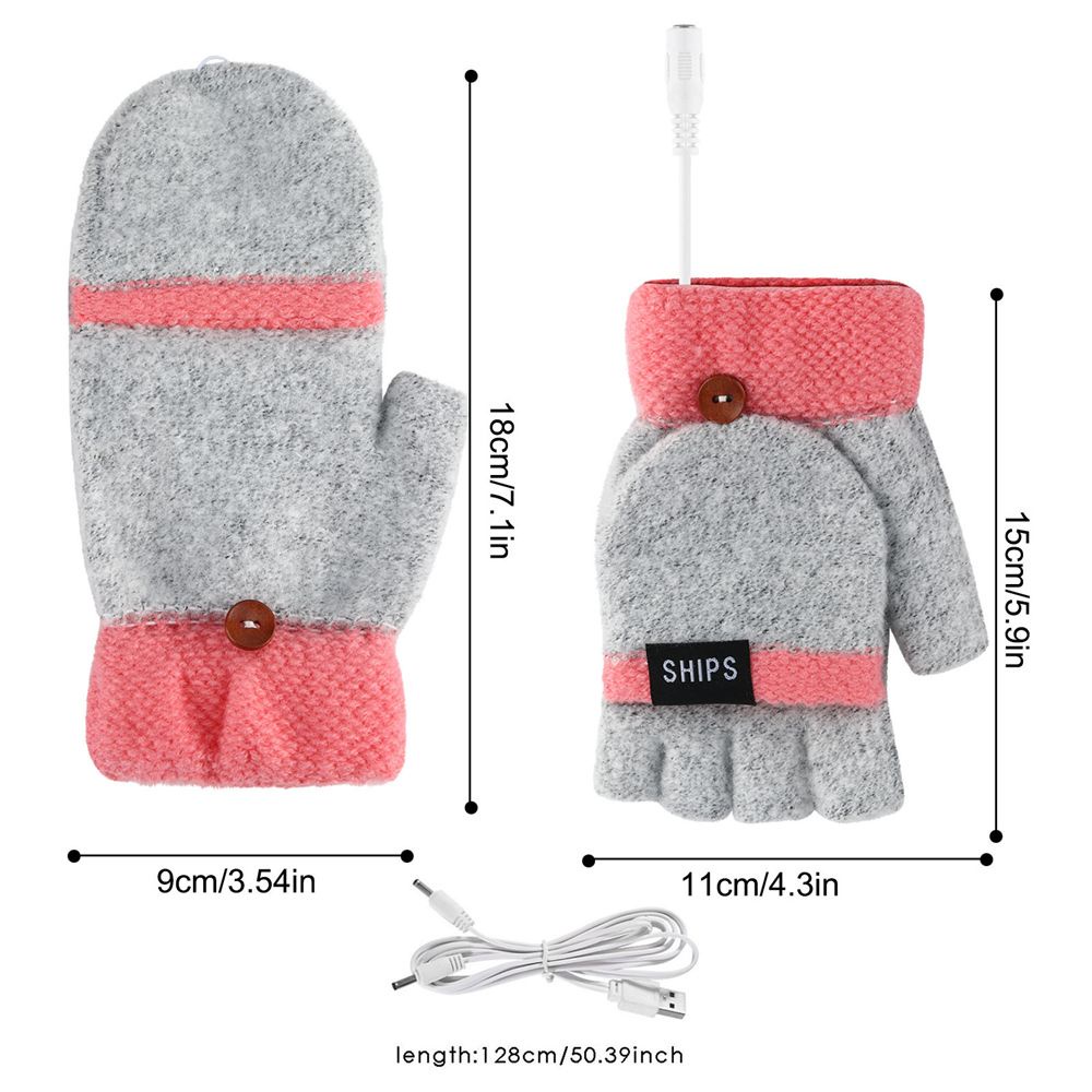 Găng tay sưởi ấm mùa đông cổng USB cho nam và nữ