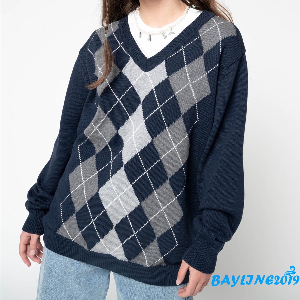 Áo Len Tay Dài Cổ Chữ V Màu Sắc Thời Trang Cho Nữ
