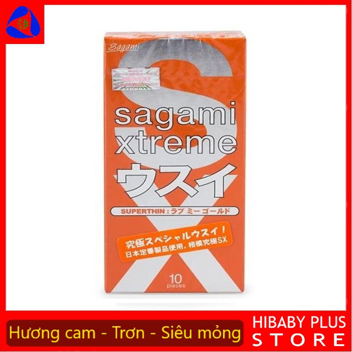 Bao cao su Sagami Siêu mỏng Nhật Bản Love me Orange 10 chiếc (Hibaby+ Store)