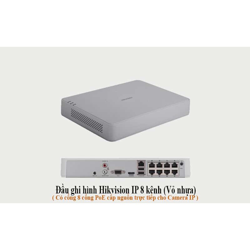 Đầu ghi hình IP 8 kênh vỏ nhựa Hikvision DS-7108NI-Q1