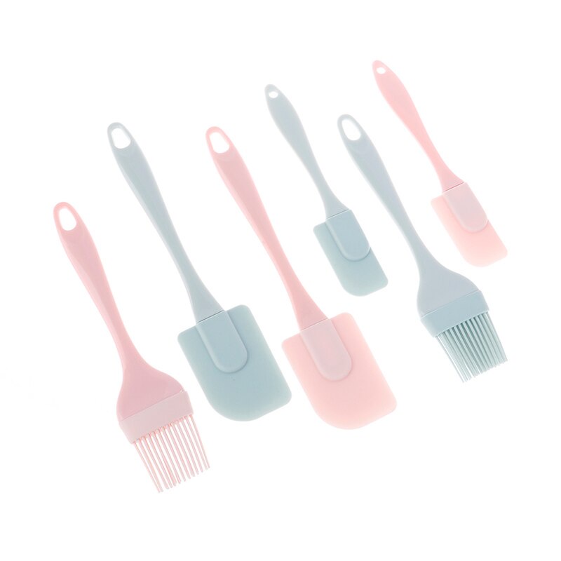 Set 3 dụng cụ phới trộn bột và cọ bằng silicon bền bỉ dùng làm bánh cho nhà bếp