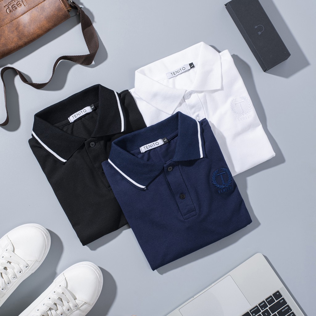 Áo polo nam Tenito,áo thun nam có cổ tay lỡ công sở(Hàng Xuất) | BigBuy360 - bigbuy360.vn