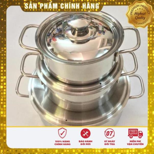 [CHÍNH HÃNG] Bộ nồi sharp 3 chiếc dùng cho cả bếp từ